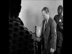 SYND 26 9 67 MISSING BRIGADIER THOUGHT DEAD REAPPEARS IN LAGOS News Clip