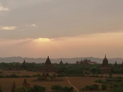 Bagan sunset HD timelapse. Myanmar Stock Footage