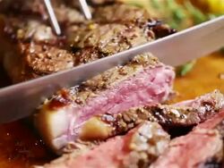 New York Steak Stock Footage