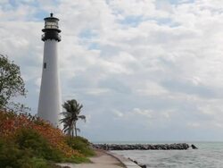 Cape Florida Lighthouse Stock Footage