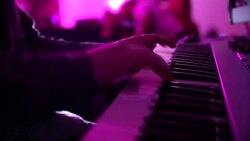 Playing keyboards Stock Footage