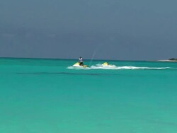 Jet skies on the Carribean sea Stock Footage