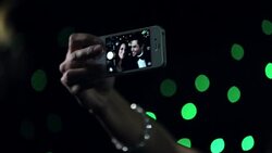 Hollywood couple take photos with smartphone in limousine at awards show Stock Footage
