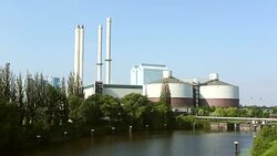 Factory with silos Stock Footage