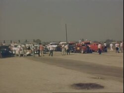 Lion's Dragstrip Plus Caravan Stock Footage