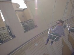 Girl On Chairoplane Super Slow Motion Stock Footage