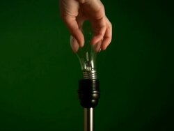 Green Energy Fluorescent bulb. Stock Footage