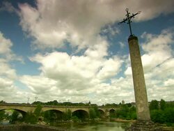 LA Joan of Arc's Cross / Orleans, France Stock Footage