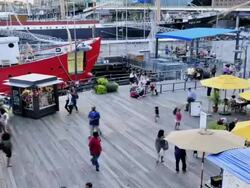 TIME LAPSE: South Street Seaport, New York City Stock Footage