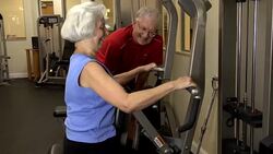 Senior Couple Working Out Stock Footage