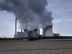 Crane: Power station Stock Footage