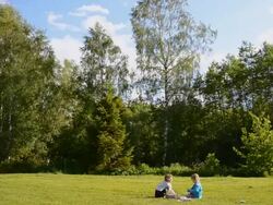 girls in grassland Stock Footage