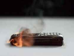 HD Super Slow-Mo: Smashed Mobile Phone Stock Footage