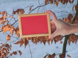 HD: Message Board In The Nature Stock Footage