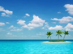 Island, sea and sky Stock Footage