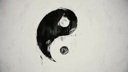 ART YIN YANG SYMBOL Stock Footage