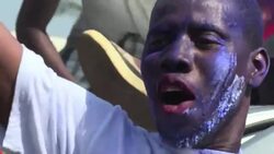 CLEAN : Gambia's opposition supporters celebrate Jammeh's defeat News Clip