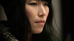 Close-up of Asian girl enjoying tasty and healthy food. Stock Footage