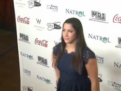 Aly Raisman at CW3PR Presents Gold Meets Golden At Equinox Sports Club Hosted By Nicole Kidman 1/12/2013 in Los Angeles, CA.(Footage by WireImage Video/Getty Images Entertainment Video) Stock Footage