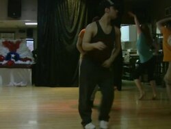 Salsa dancers practicing dancing in dance studio. South American rhythms. Stock Footage