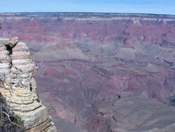 Grand Canyon edge from a distance Stock Footage