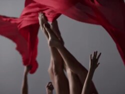 portrait of woman dancing with her hair floating around her Stock Footage