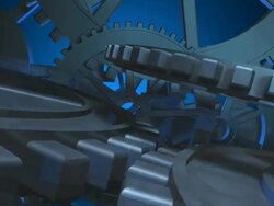 3D Spinning Gears Stock Footage