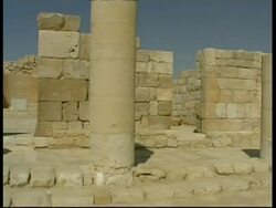 Main church, beginning of Christianity in Nabataean city Ovdat, Israel Stock Footage