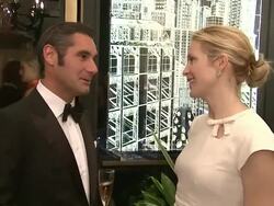 Hugues de Pins and Kelly Rutherford  Stock Footage