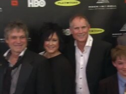 Howard Leese, Roger Fisher, Steve Fossen at 28th Annual Rock and Roll Hall Of Fame Induction Ceremony - Arrivals 4/18/2013 in Los Angeles, CA.(Footage by WireImage Video/Getty Images Entertainment Video) Stock Footage