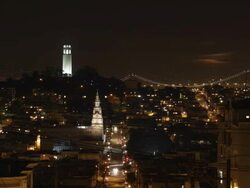 Moonrise over San Francisco Time Lapse Stock Footage