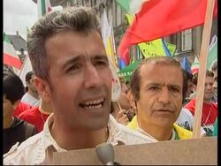 Iranian activists protest inclusion of rebel group on terrorist list News Clip