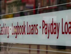 Payday Loan Companies Face Tougher Regulations Stock Footage