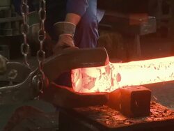 MS Worker working at hammer mill  / Gueglingen, Baden-Wuerttemberg, Germany Stock Footage