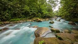 T/L Rapids on the Rio Celeste Stock Footage