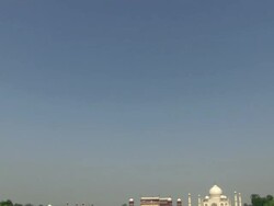 TD Taj Mahal and Agra City / Agra, India Stock Footage