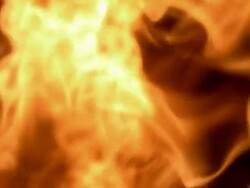 HD Super Slow-Mo: Flames Burning At Camera Stock Footage