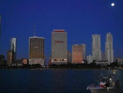Moon over Miami Stock Footage