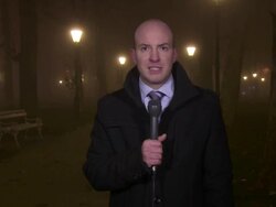 HD: Financial Journalist Reporting About Stock Markets Stock Footage