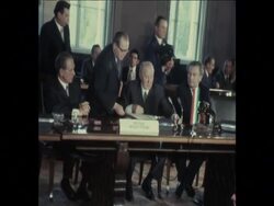 SYND 19-4-74 WARSAW PACT RENEWAL SIGNING BY COMMUNIST BLOC News Clip