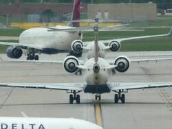 Detroit Metro Airport Ranks 12 in North America Stock Footage