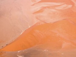 AERIAL View Of Namibian Sand Dunes Stock Footage