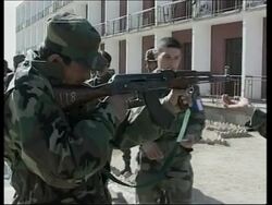 French soldiers train local troops and assist at clinics News Clip