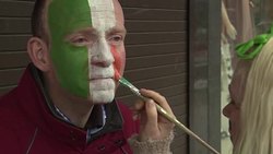 CLEAN : St. Patrick's Day in full swing in Dublin despite the rain News Clip