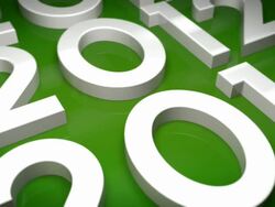 The Year 2012 Background Loop - Green (Full HD) Stock Footage