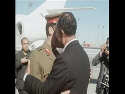 SYND 21/01/71 LEADERS OF THE PROPOSED ARAB FEDERATION ARRIVE IN CAIRO News Clip