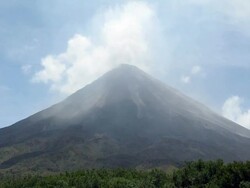Volcano and Clouds (PAL) Stock Footage