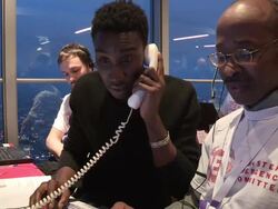 Nathan Jarrett at DEC Philippines Typhoon Appeal Stock Footage