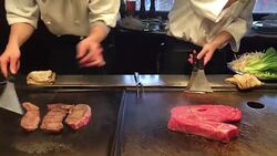 HD VDO : beef teppan on Japanese Stock Footage