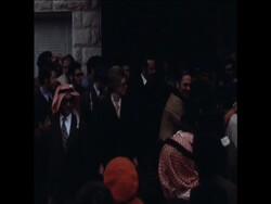 SYND 3 2 73 KING HUSSEIN OF JORDAN AND NEW QUEEN ALIA AT A TREE PLANTING CEREMONY IN AMMAN News Clip